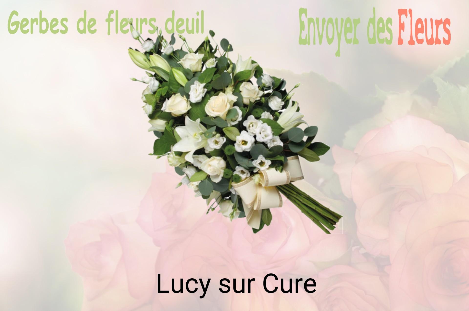 Gerbe de fleurs de deuil livrée à Lucy-sur-Cure